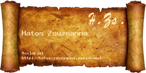 Hatos Zsuzsanna névjegykártya